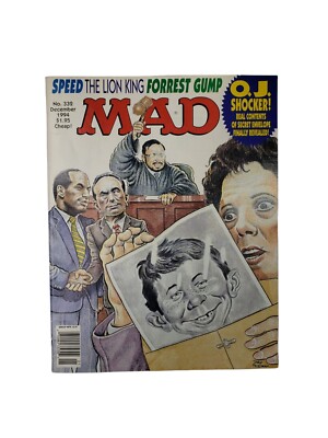 MAD Magazine #332 December 1994 Speed The Lion King Forrest Gump OJ Simpson