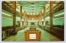 c1950s~New Haven Connecticut CT~First Federal Savings Bank~Interior~VTG Postcard