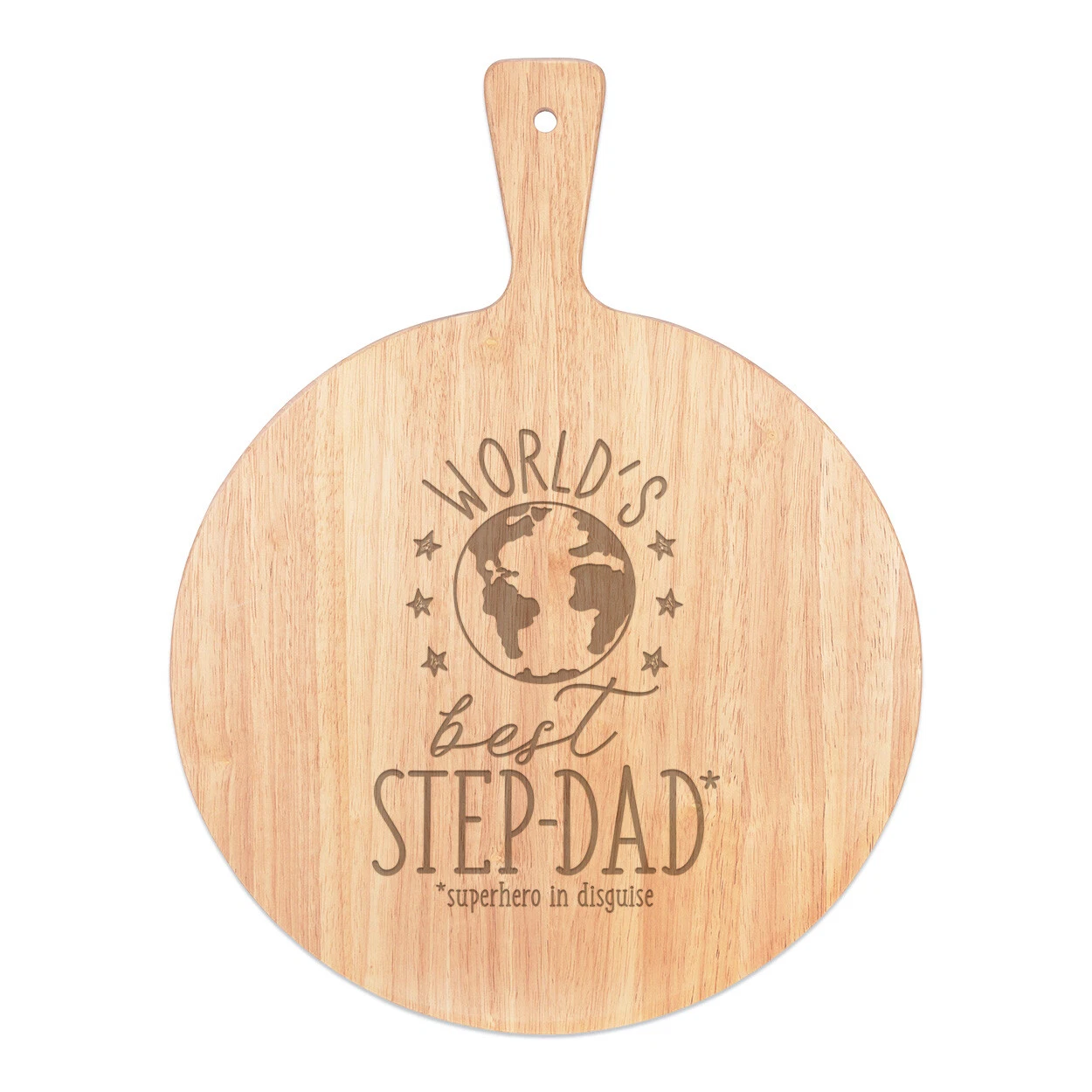 World's Best Stepdad Pizza Board Paddle Wooden Funny