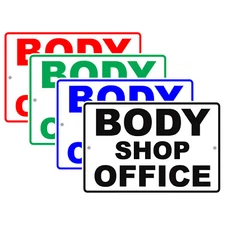 Body Shop Office Auto Garage Car Repair Auto Parts Décor Aluminum Metal Sign