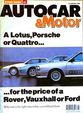AUTOCAR MAGAZINE 31-JAN-90 - Lotus Excel SE, Porsche 944 LUX, Audi Quattro