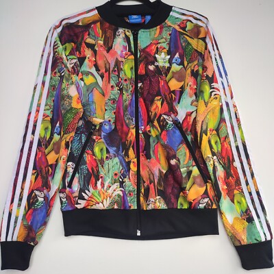 Adidas Originals Tropical Birds Parrot Tracksuit Top Jacket Women's UK  Size UK