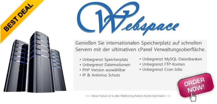Webspace - Flatrate Hosting - unbegrenzt Speicher (Prepaid ohne Mindestlaufzeit) - Bild 3 von 4