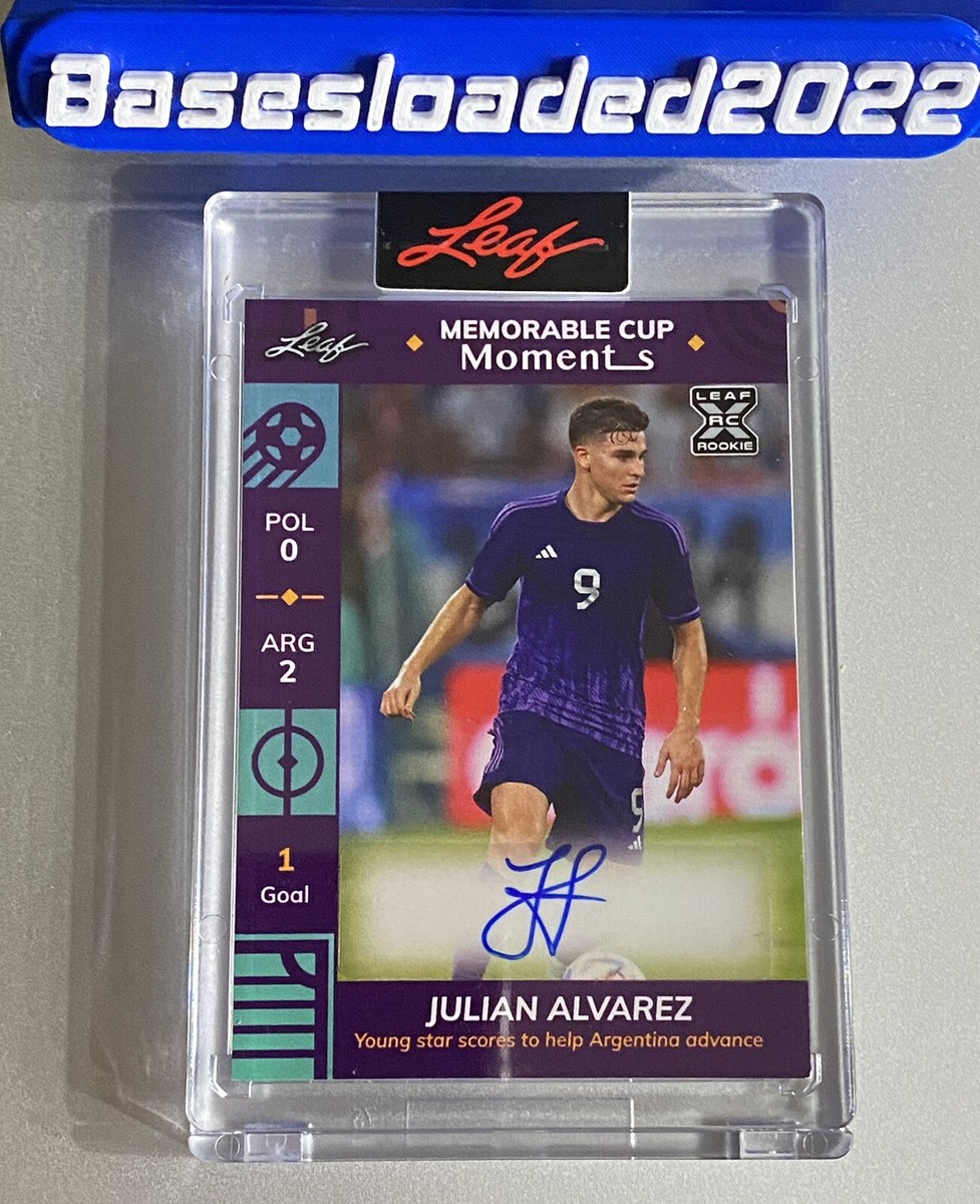 2022 Leaf Memorable Cup Moments Julian Alvarez Auto