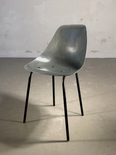 1950 RENE-JEAN CAILLETTE CHAISE COCCINELLE MODERNISTE Eames RECONSTRUCTION - Picture 9 of 10