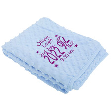 Personalised Baby Blanket Embroidered Luxury Bubble Blanket Newborn Babies Gift