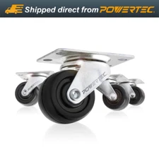 POWERTEC 2" LOW PROFILE RUBBER SWIVEL PLATE CASTERS 4K (17210) best price caster