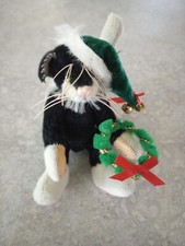 Little Gem Teddy Bears Felix "Christmas Cat" 3" Tall In Case