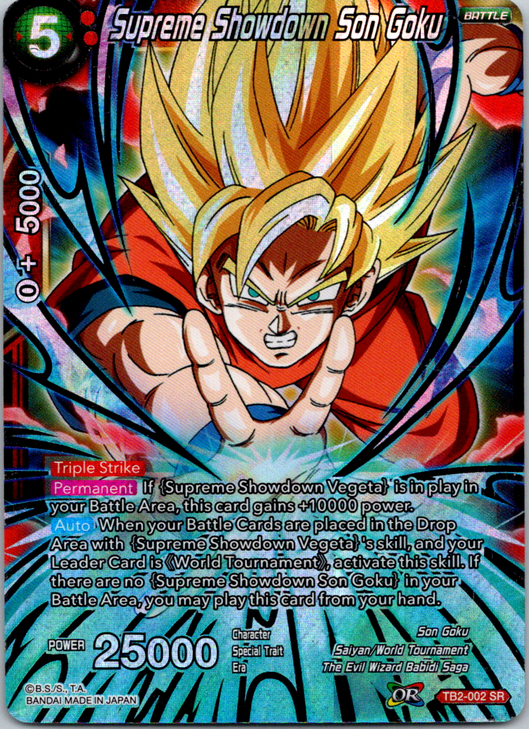 Supreme Showdown Son Goku - Dragon Ball Super CCG NM/M TB2-002 SR