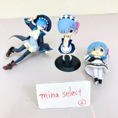 Re: ZERO Starting Life in Another World Rem Figure Set 3 Qposket Anime Kawaii JP