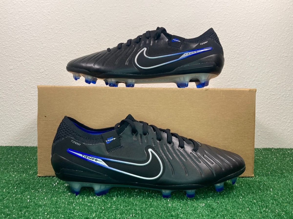 5.5 Men/7 Women - Nike Tiempo Legend 10 Elite FG Black Blue Soccer