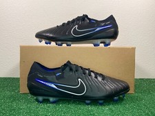 5.5 Men/7 Women - Nike Tiempo Legend 10 Elite FG Black Blue Soccer Cleats DV4328