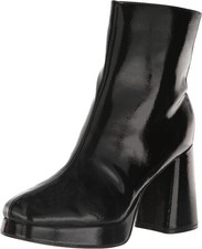 Guess Danca 2 Womens Platform Dress Boot Patent Black Faux Leather US Size 6.5 M