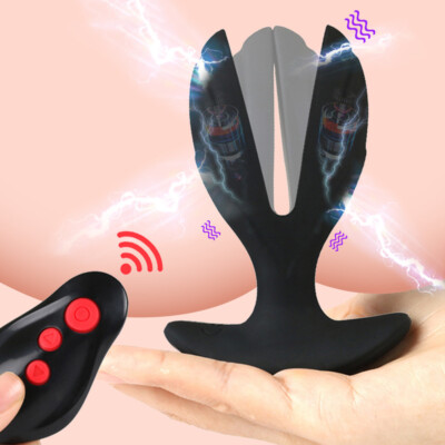 Wireless ElectroShock Vibrator Anal Butt Plug G-Spot Dildo Massager w/  Remote | eBay
