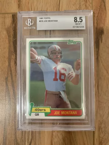 1981 Topps Joe Montana Rookie #216 Beckett graded 8.5