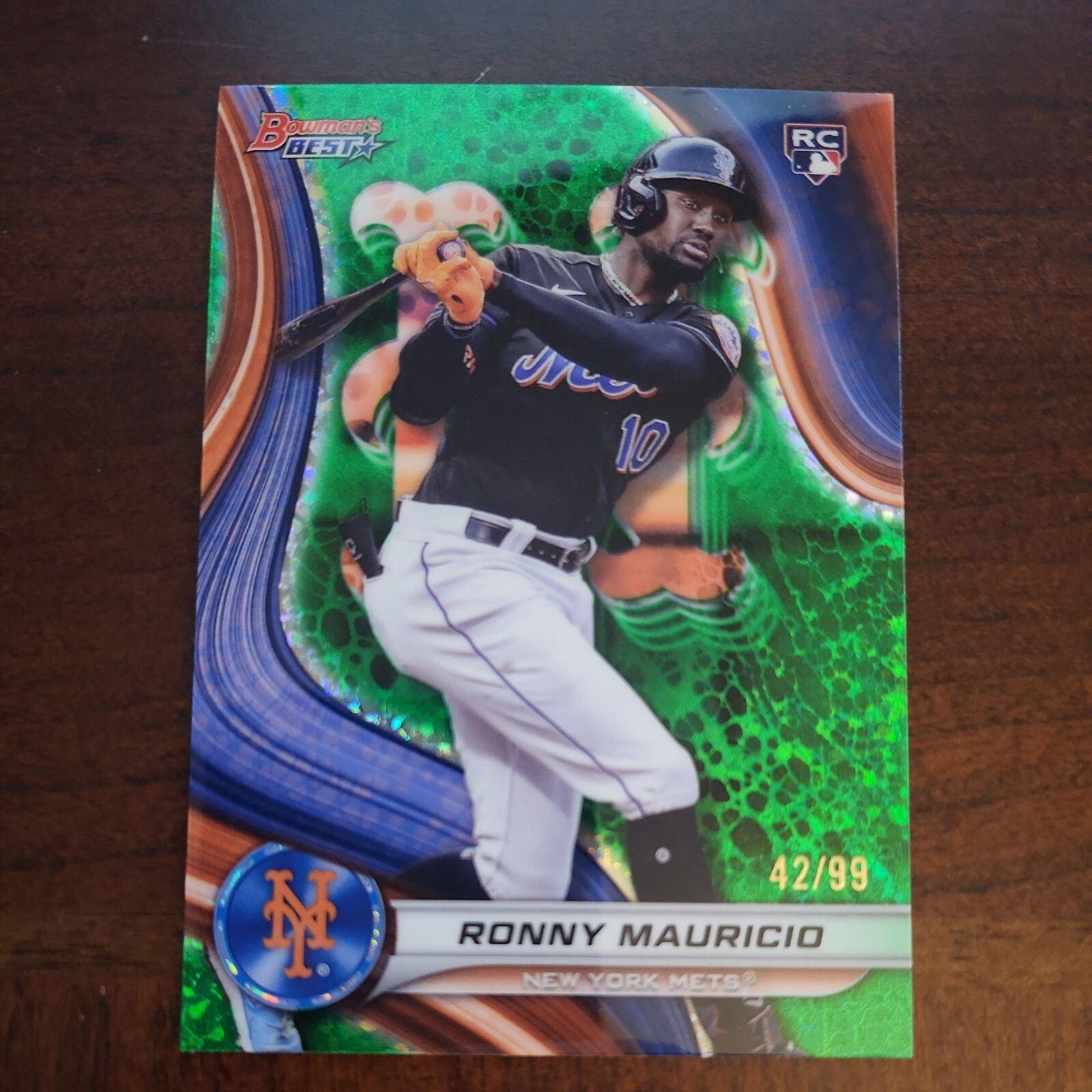 2024 Bowman's Best Ronny Mauricio Green /99 RC #41 New York Mets