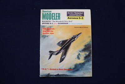 1962 FEBRUARY AMERICAN MODELER MAGAZINE - ''P.E.'' PLANE COVER - E 11459
