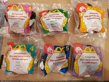 1997 McDonald's Happy Meal Toy Animal Pals collectible plush complete SET of 6