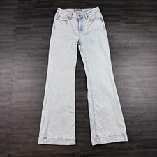 7 For All Mankind Tailorless Dojo Jeans Womens 28 Blue 31" Inseam Wide Leg Flare
