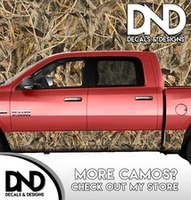 Camo Tallgrass Duck Panel Decal Wrap Kit Grassy Truck 5 Panels Matte - 21 FT