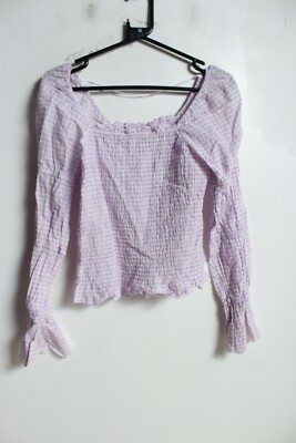 Vero Moda Damen Gingham Milkmade Top - Flieder - Größe M Medium (k18)