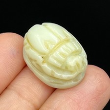 Ancient Egyptian Roman Stone Intaglio Scarab Bead