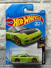 Hot Wheels Nightburnerz 4/10 '95 Mazda RX-7 141/365 50th Anniv. Green