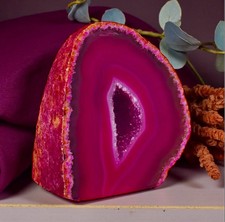 Pink Agate Standing Crystal: Love & Harmony Stone