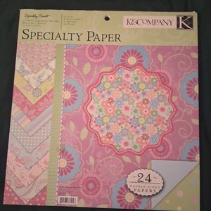 2008 K&Company "Sparkly Sweet" Specialty Paper pad 12x12 Cardstock 