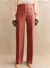 Sézane Dan Trousers - Rosewood- Sz 10/ Fr 42