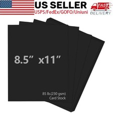 Black Heavy Card Stock 8.5x11 30 Sheets, 85lb Cover Paper for Craft Decor