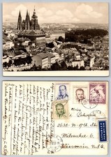 Continental Prague Castle View Postcard
