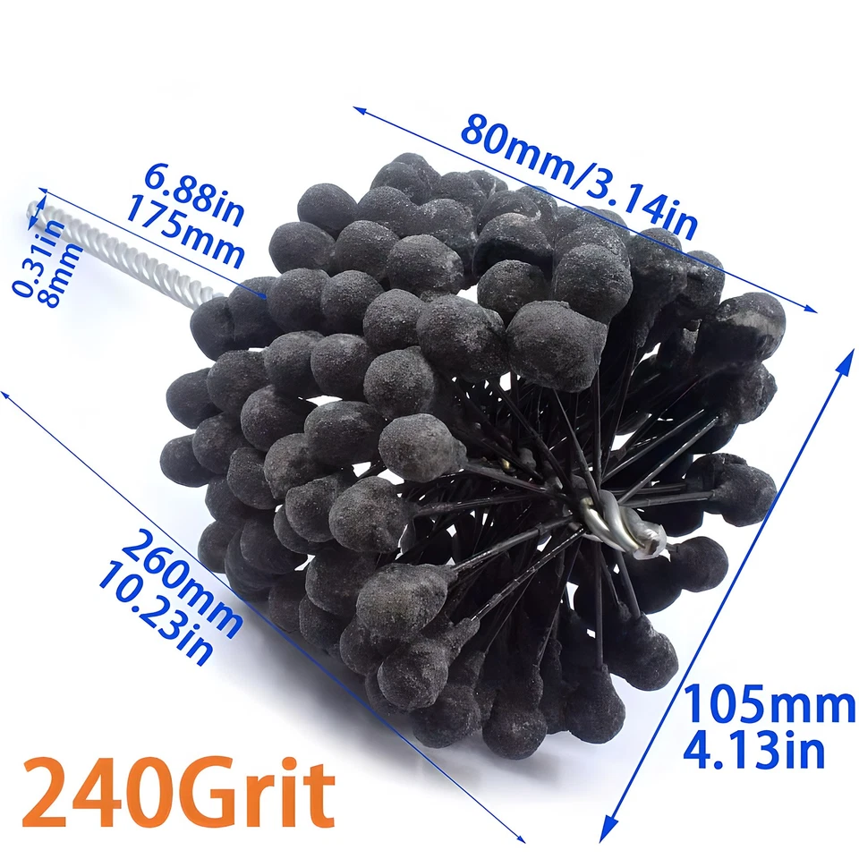 Cepillo afilador cilindro motor flexible 4-1/8 pulgadas diámetro 240 grano carburo de silicio EE. UU. Foto 4 de 4