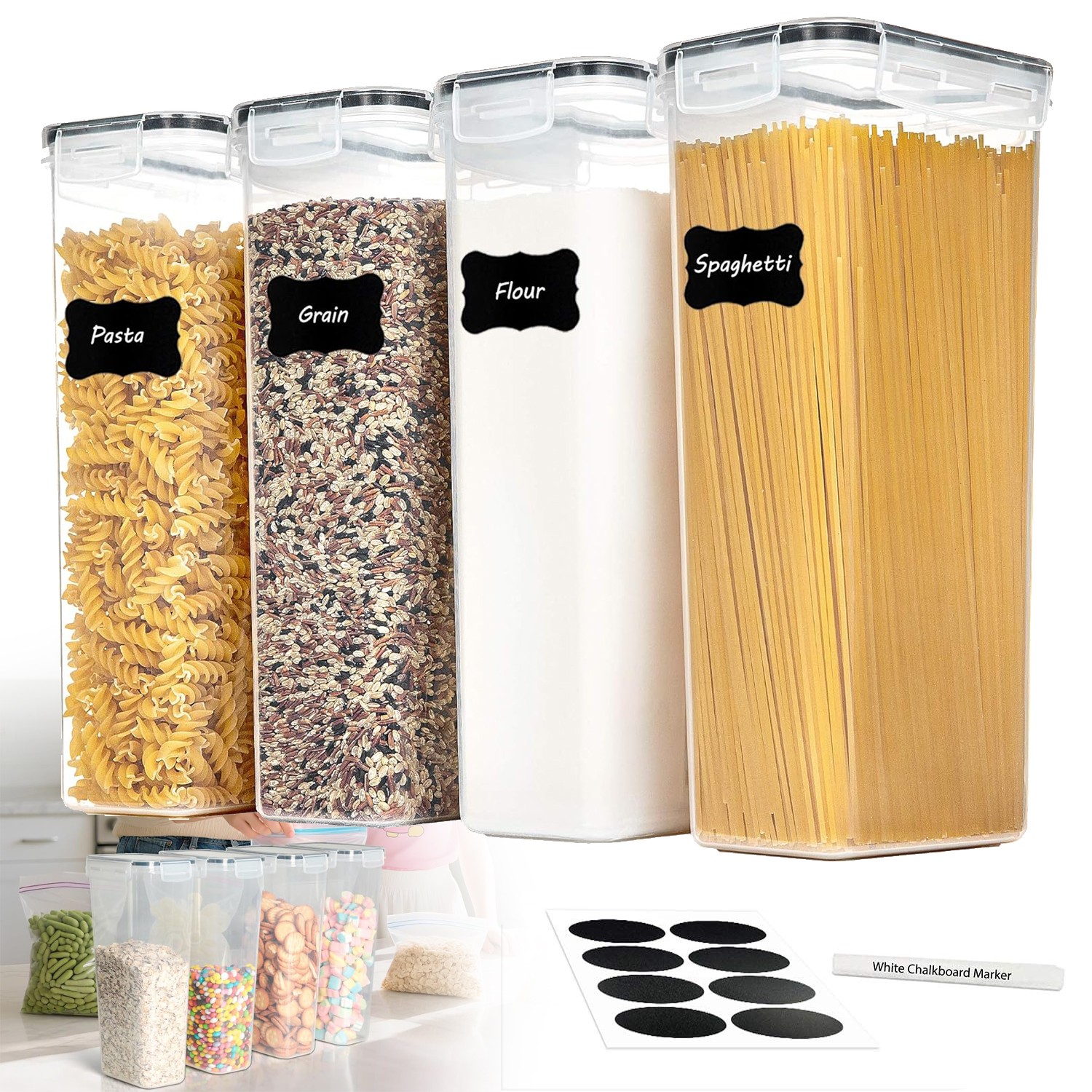 Vorratsdosen mit Deckel Luftdicht Aufbewahrungsbox Frischhaltedosen 4er Set
