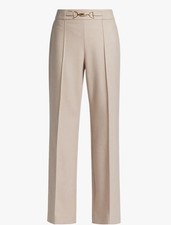 Elie Tahari Wool Pleated Flare-Leg Pants Zinc Pink Blush Size 8