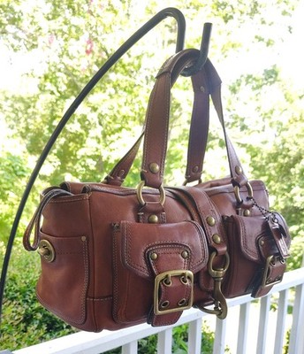 Coach MEDIUM 10330 65th Anniversary Mandy Vintage Cognac Leather