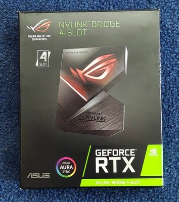 ASUS ROG NVLink Bridge 4-Slot Aura Sync RGB   New Open Box   Never Used
