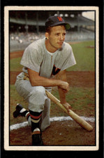 1953 Bowman Color Jim Busby #15 Washington Senators Low Grade Creased