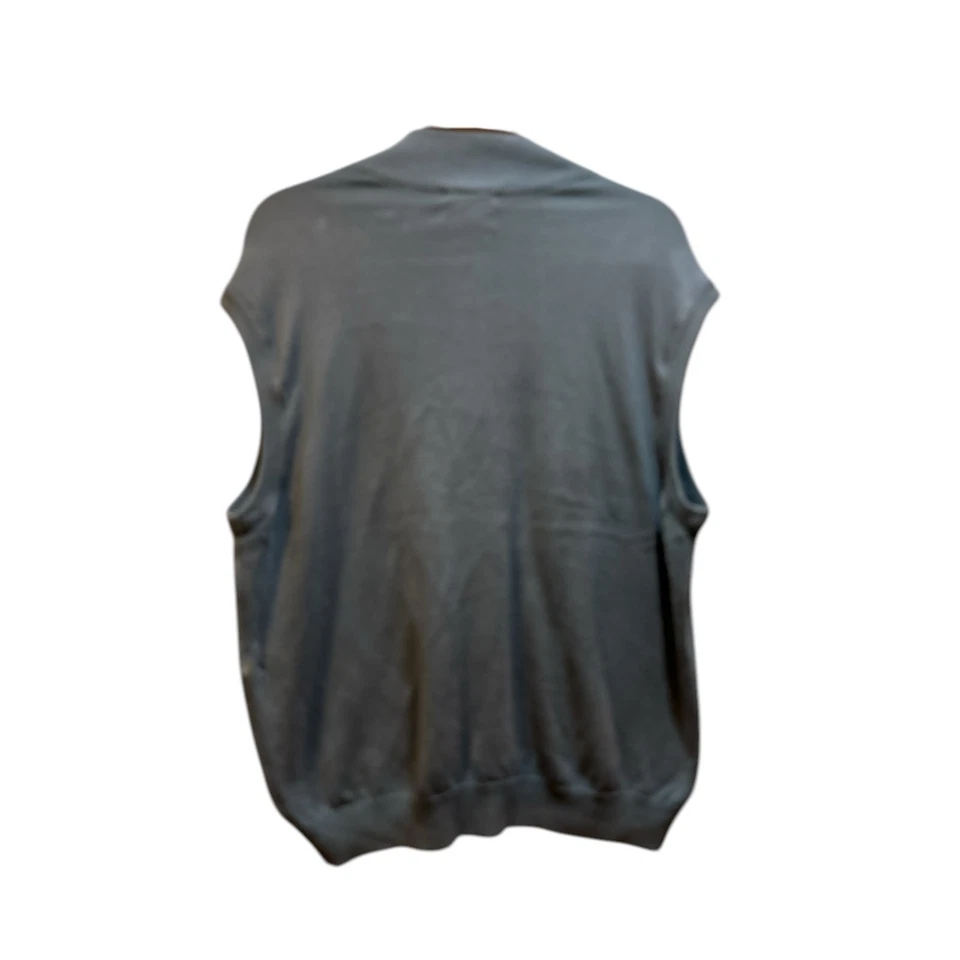 Lyle and Scott Golf Sweater Vest Blue Argyle men’s large - Image 2 of 4