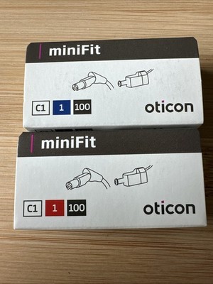 Set Of Oticon MiniFit C1 Detect (1-100-R, 1-100-L) Receivers Size 1
