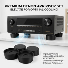 4x High Rise Cooling Feet Riser Set For Denon AV Receiver Amplifier AVR-X3800H