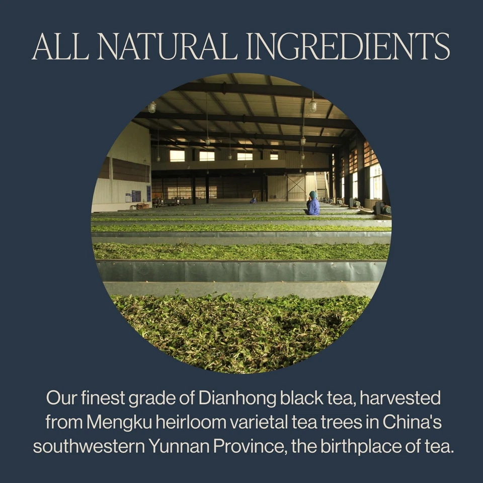 Té Rishi Golden Yunnan Black Tea - Té orgánico de hojas sueltas suave y rico Anci... Foto 4 de 4