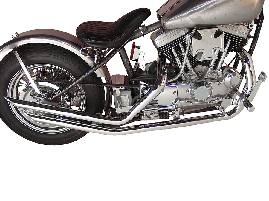 バクバク Paughco - 719B2S - 1 3/4in. Upswept Drag Pipes, Slash-Cut