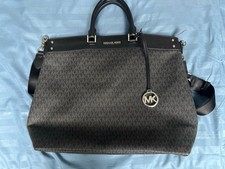 Michael Kors Large Tote Bag Black MK Logo Shoulder Bag With Strap
