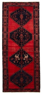 Vintage 3'6'' x 8'4'' Traditional Hand Knotted Vegetable Dye Wool Area Rug
