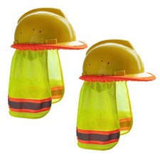  2 Pcs Safety Hat Neck Sunshade Mesh Shield Protector Reflective Stripe Cover