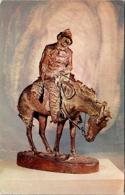 #ad #ad Frederic Remington THE NORTHER Bronze Sculpture Gilcrease Museum Tulsa OK $4.99