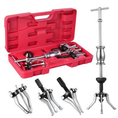 5Pcs 3 Jaw Gear Bearing Slide Hammer Puller Set Internal and External Puller