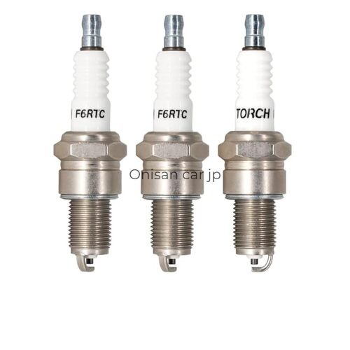 Three TORCH F6RTC replacement spark plugs for NGK BPR6ES BOSCH WR6DC/WR7DC