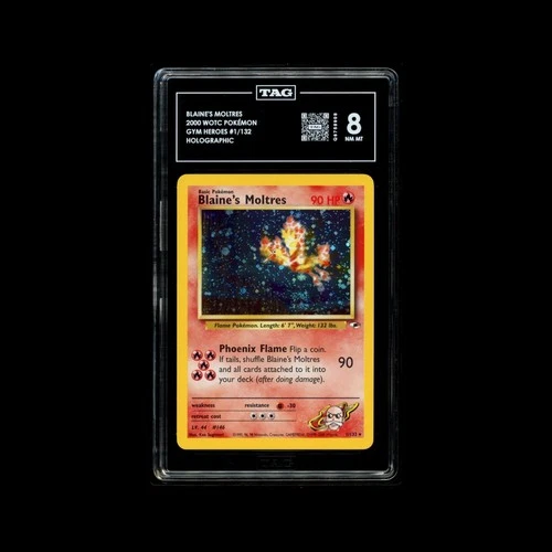 2000 Pokemon Gym Heroes Blaine's Moltres Holo #1/132 TAG 8